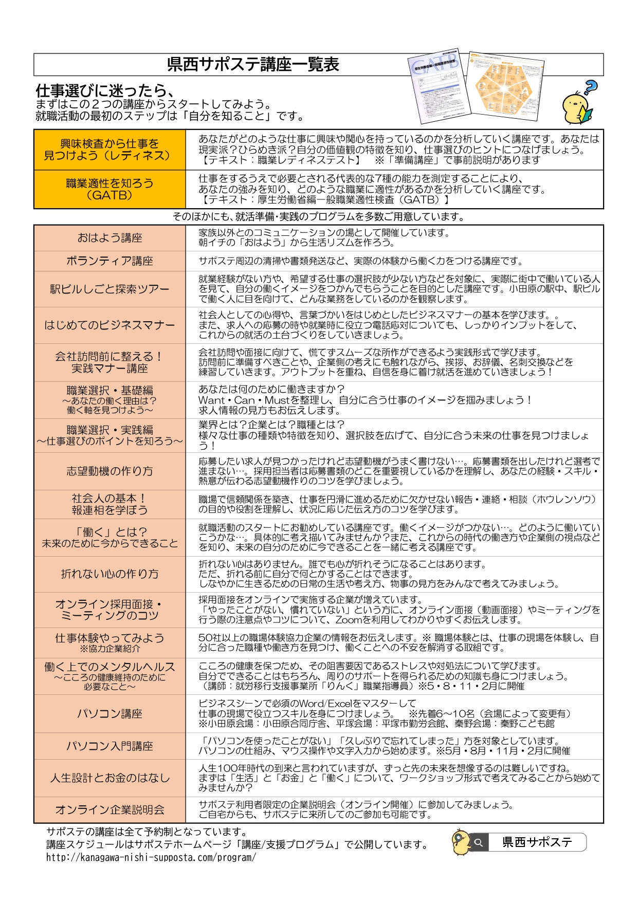 講座一覧