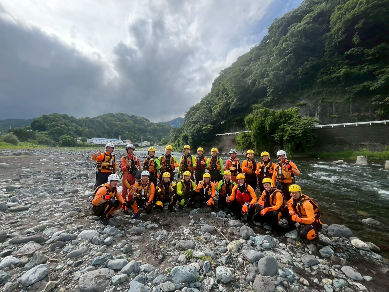 合同訓練1日目の集合写真です。