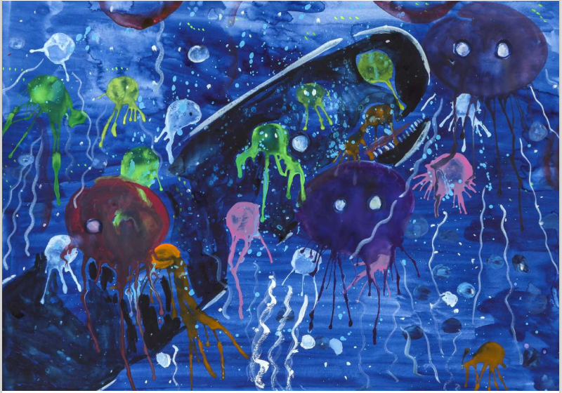 小田原市在住、別府　壮一郎さんのカナガワ賞受賞作品「深海の世界」