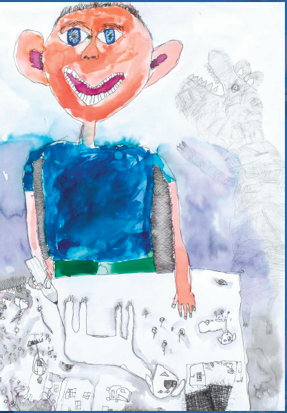 大賞受賞作品「絵をかいているとき」