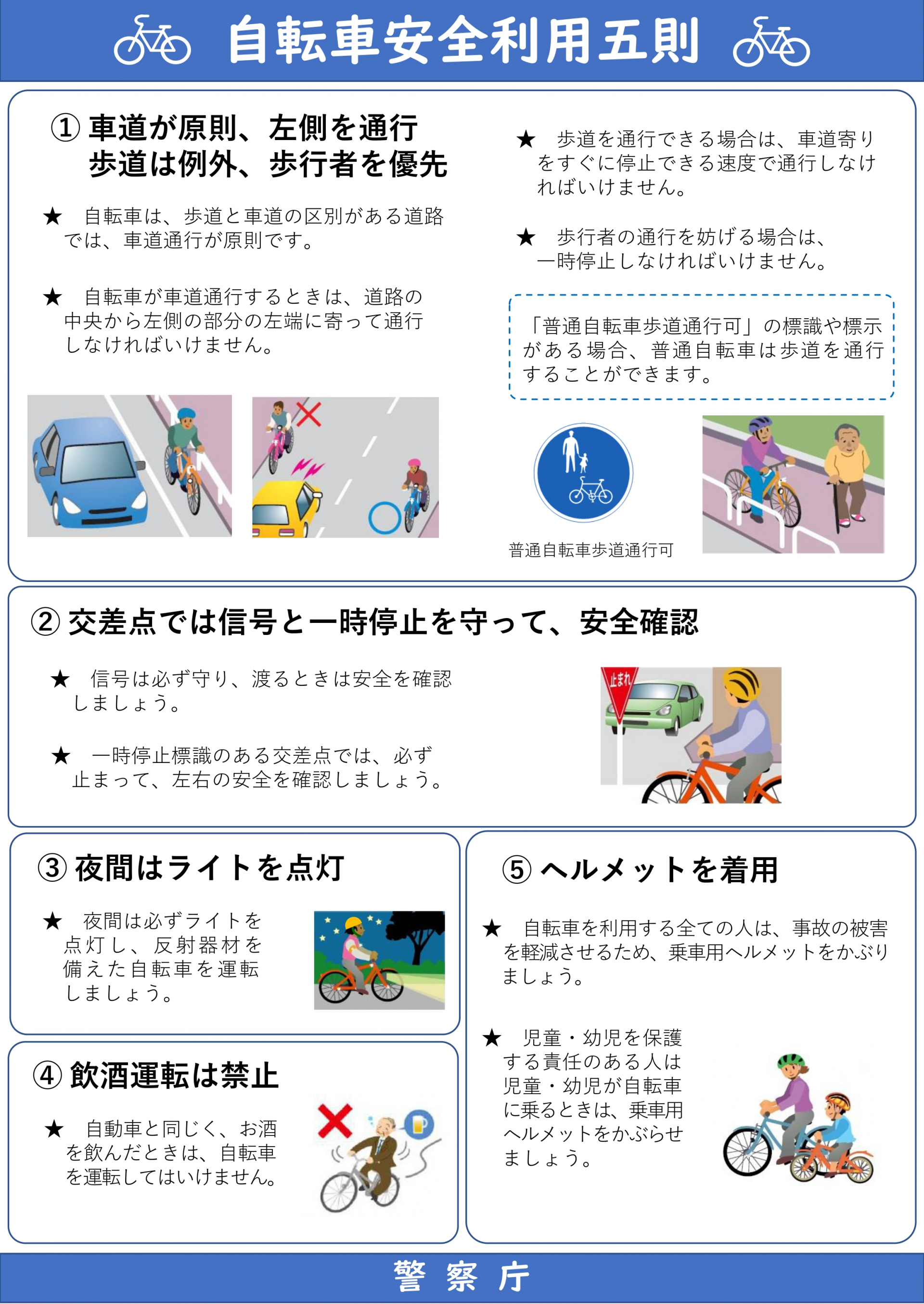 自転車安全利用五則