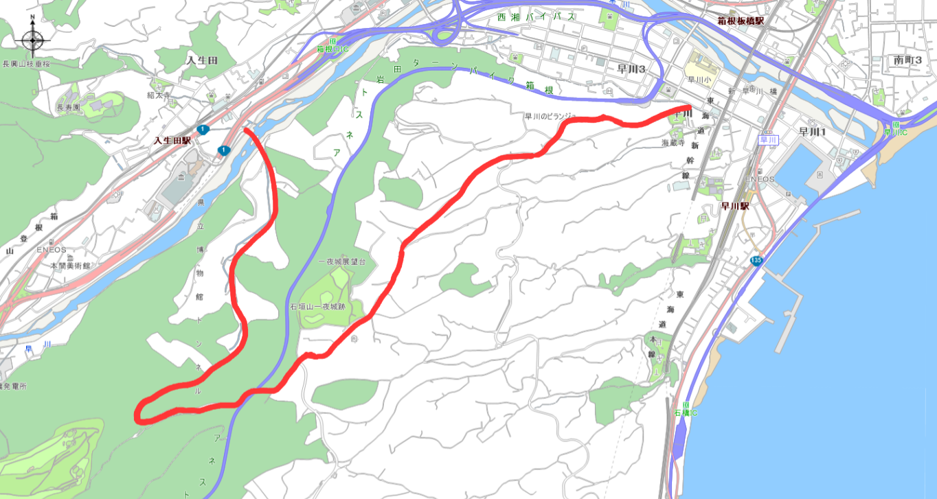 通行止め位置図（市道2390等）