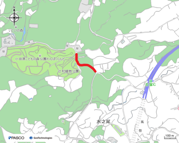 通行止め位置図（市道0030）