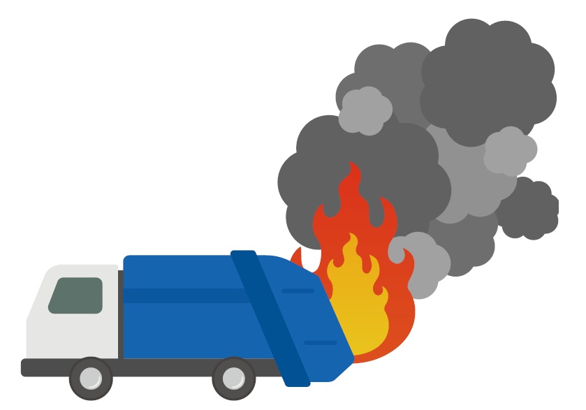 ごみ収集車火災イメージ