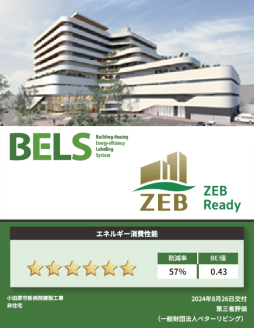 50%以上の省エネを達成する「ZEB Ready(ゼブレディ)」の認証を取得