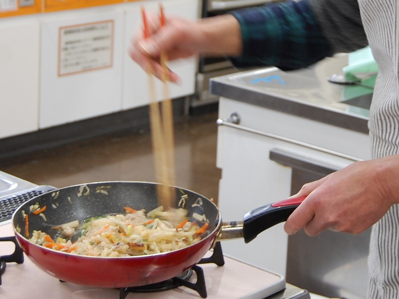 料理講座での調理の様子
