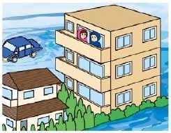 屋内安全確保の絵