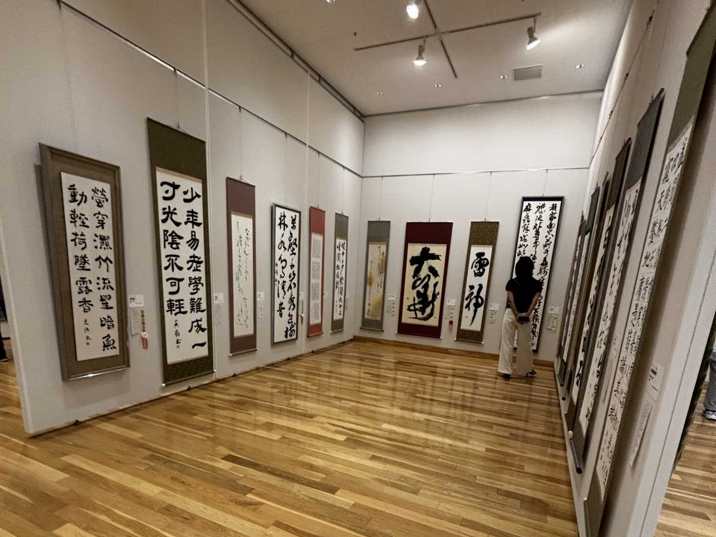 書道部門の展示風景