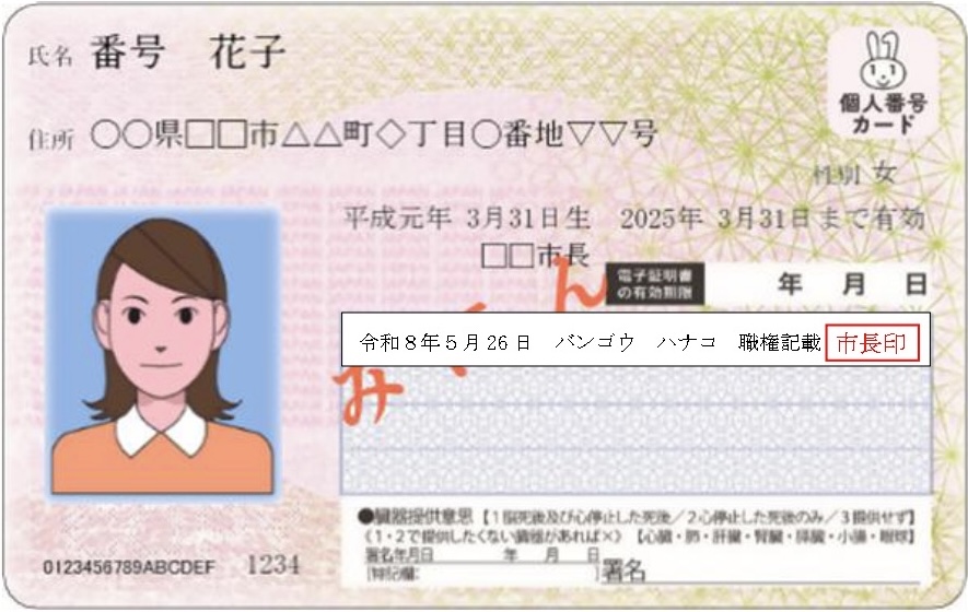 追記欄に印刷